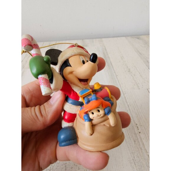 Vintage Mickey mouse Santa toy bag ornament Xmas tree Park - Picture 5 of 8